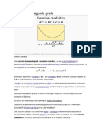 Ecuación de Segundo Grado