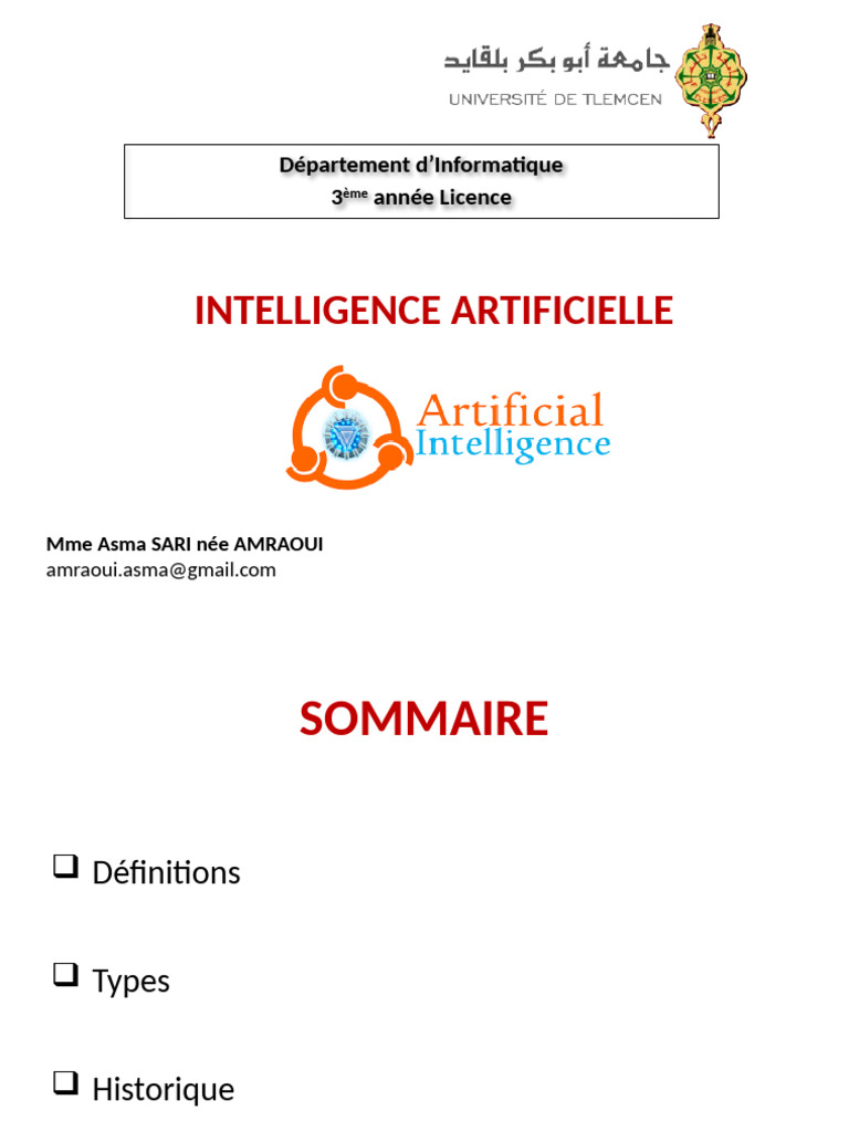 Histoire de l'Intelligence Artificielle | PDF | Intelligence ...