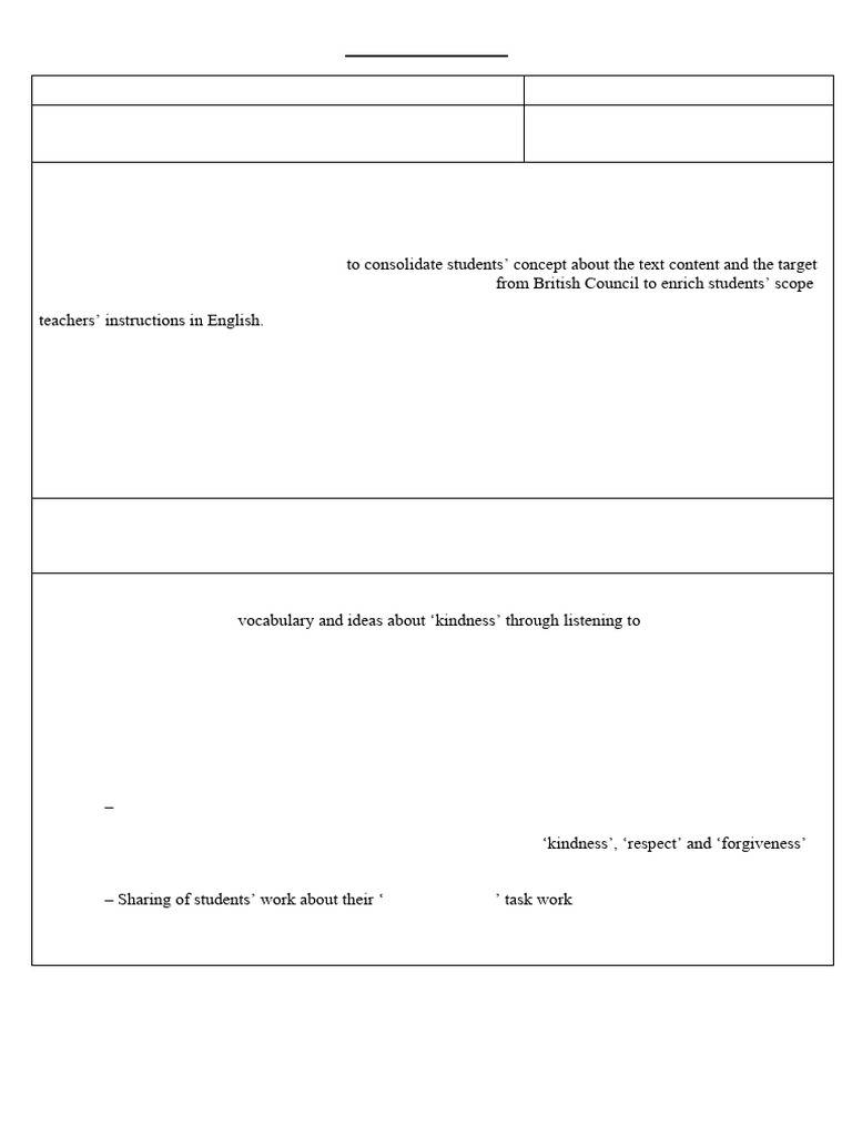 V3 Lesson Plan Revised Mary Cheung | PDF | Vocabulary | Behavior ...