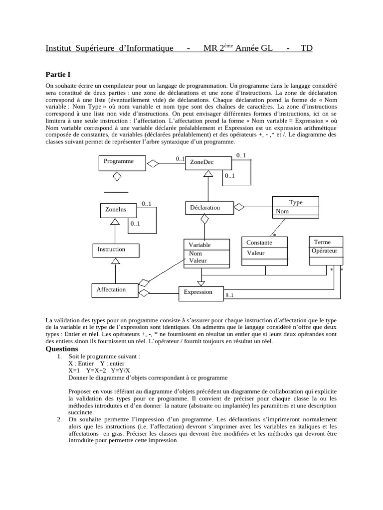 Compilateur : Validation et Impression | PDF | Variable (informatique ...