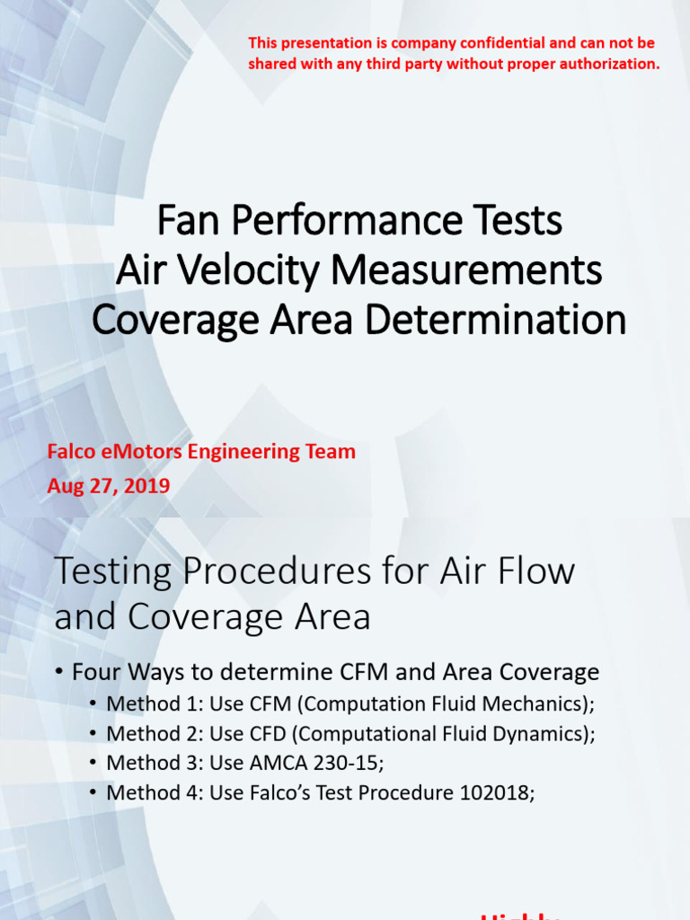 Certified Fan Performance Testing Methods | PDF | Computational Fluid ...