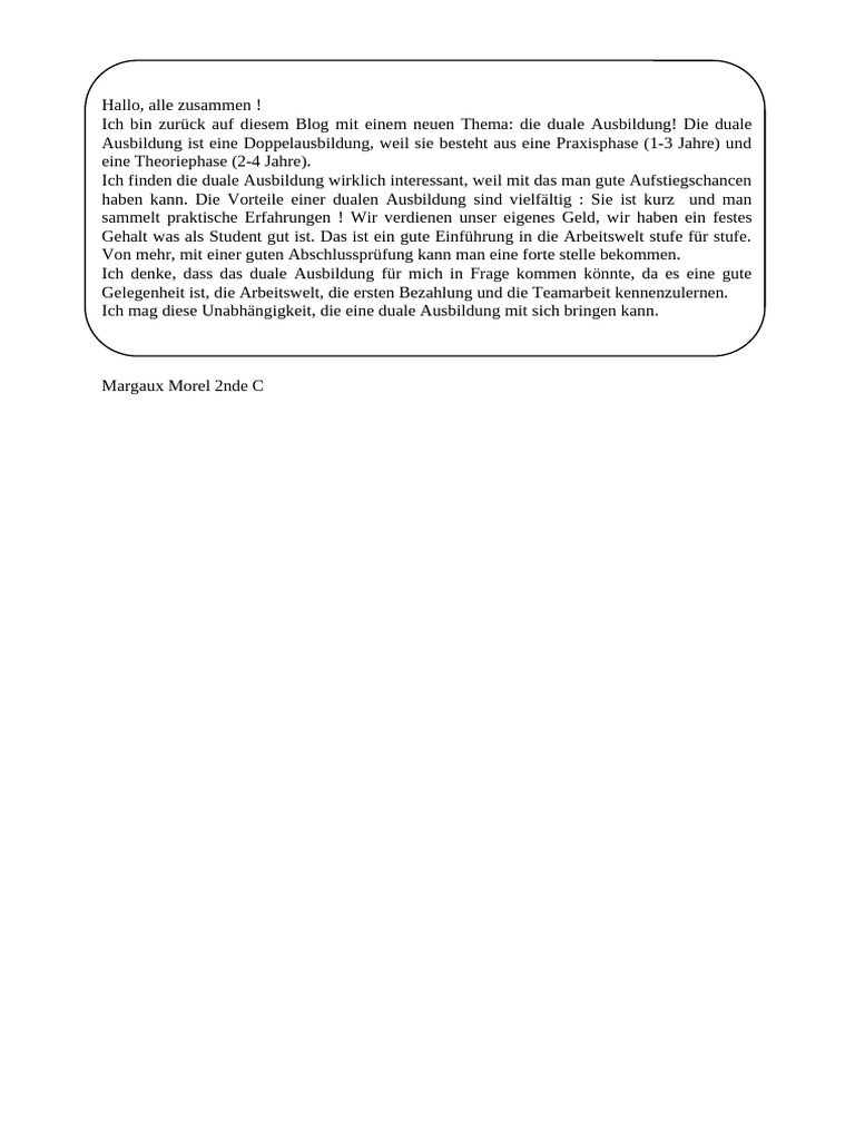 Die Duale Ausbildung | PDF
