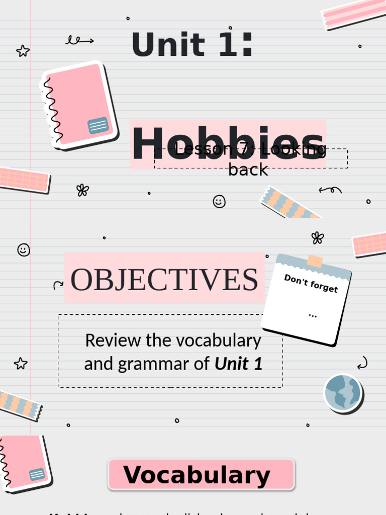 Hobbies Vocabulary & Grammar Review | PDF | Hobbies | Language Mechanics