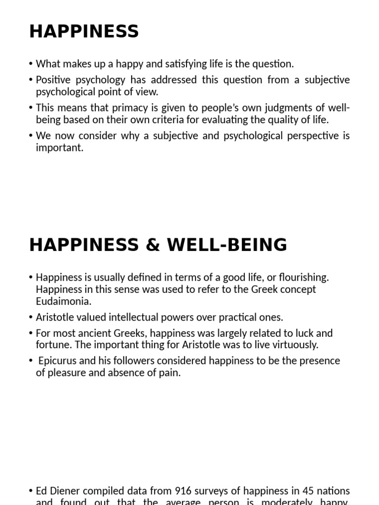 Understanding Subjective Happiness | PDF | Happiness | Well Being
