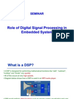 - Role of Digital Signal Processing in Embedded System