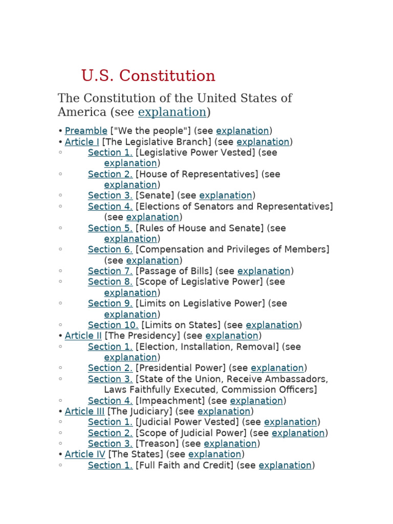 U | PDF | Law Of The United States | American Government