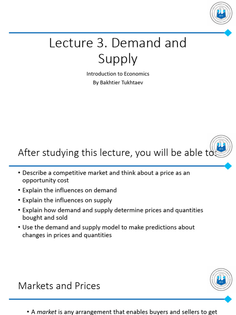 Demand and Supply in Economics | PDF | Demand | Supply (Economics)