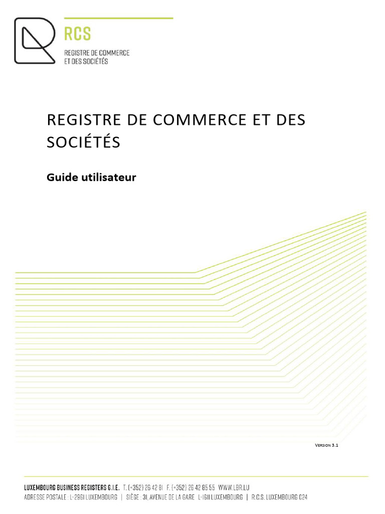 Guide d'utilisation du RCS Luxembourg | PDF | Carte à puce | Certificat ...