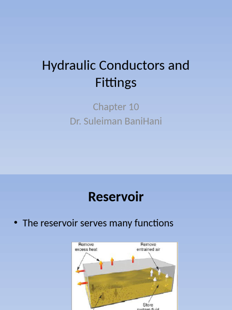 Hydraulic Conductors and Reservoirs Explained | PDF | Pipe (Fluid ...