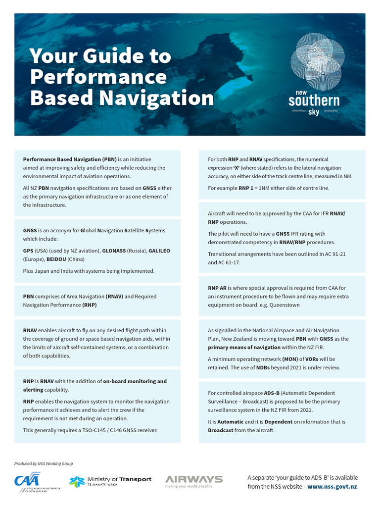 Guide to New Zealand Performance Based Navigation | PDF | Aircraft ...