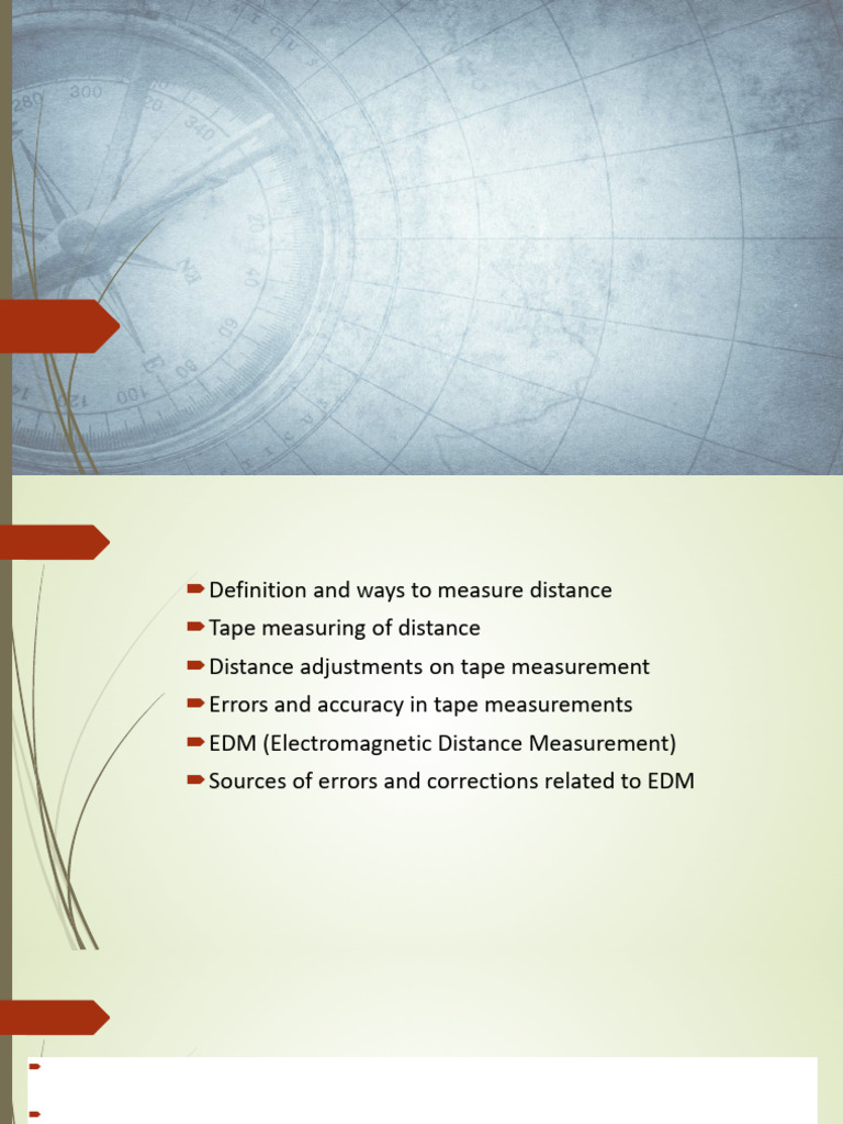 Topic 3 - Distance Measurement | PDF | Measurement | Surveying