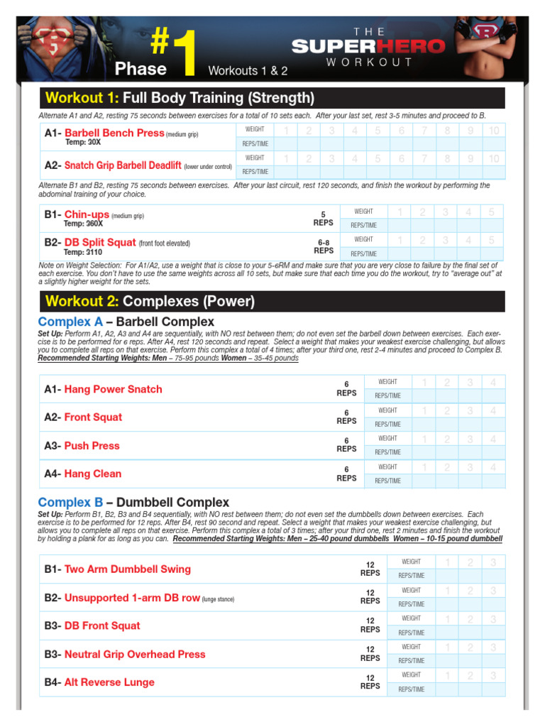 Full Body Dumbbell & Barbell Workouts | PDF | Strength Training ...