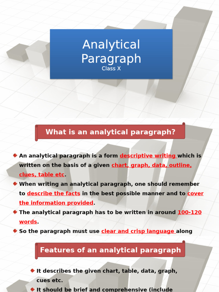 Analytical Paragraph Writing Guide | PDF | Infographics | Chart