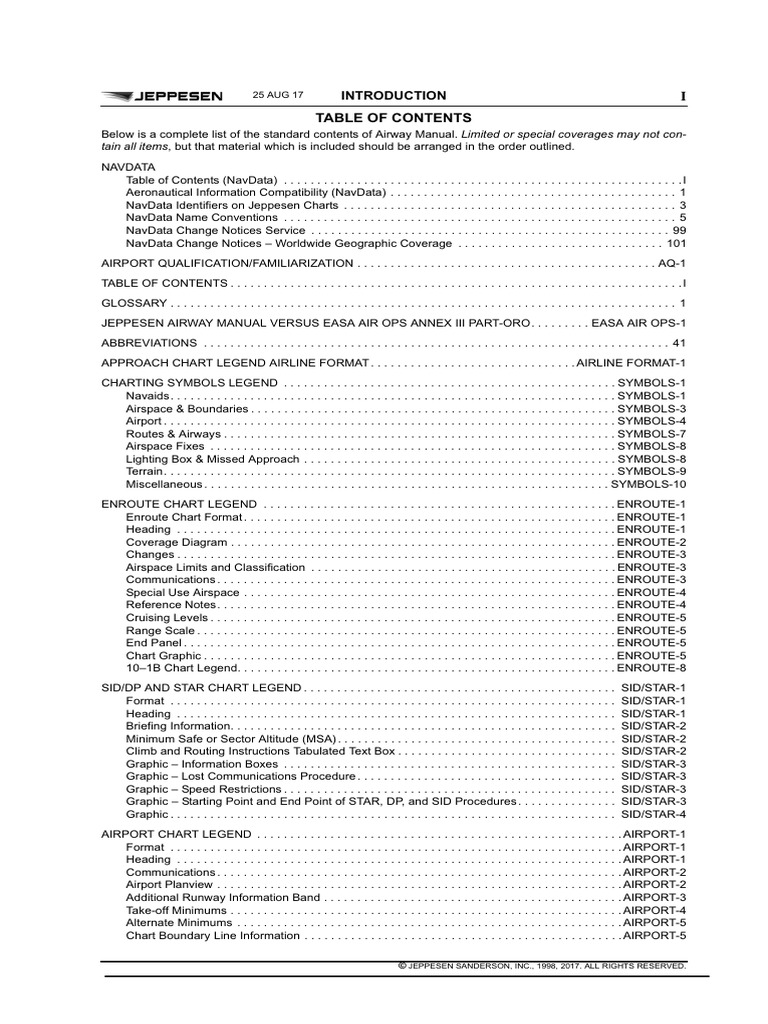Jeppesen INTRODUCTION | PDF | Air Traffic Control | Instrument Flight Rules