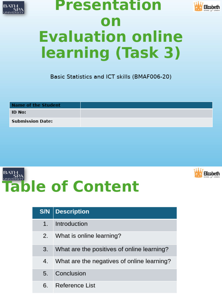 Pros and Cons of Online Learning Evaluation | PDF | Educational ...