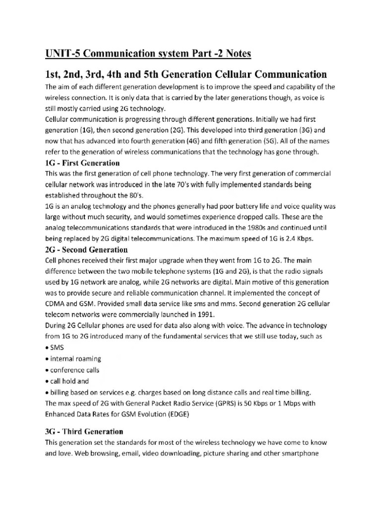 UNIT-5 Communication System Part 2 | PDF