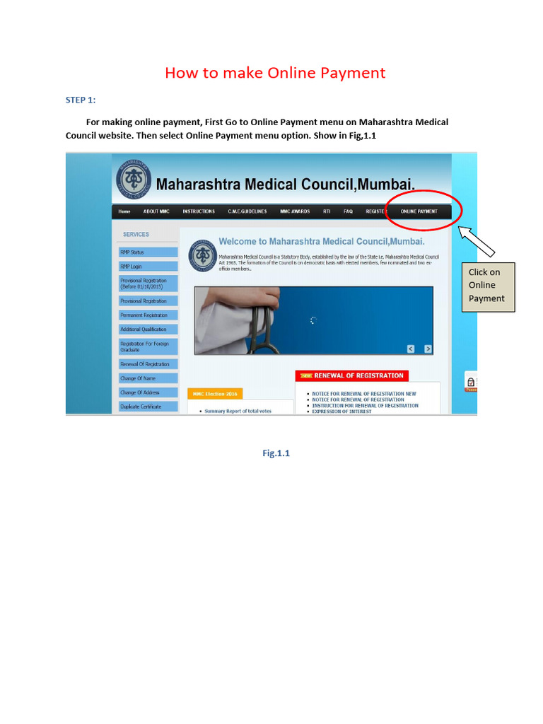 MMC Online Payment Guide | PDF