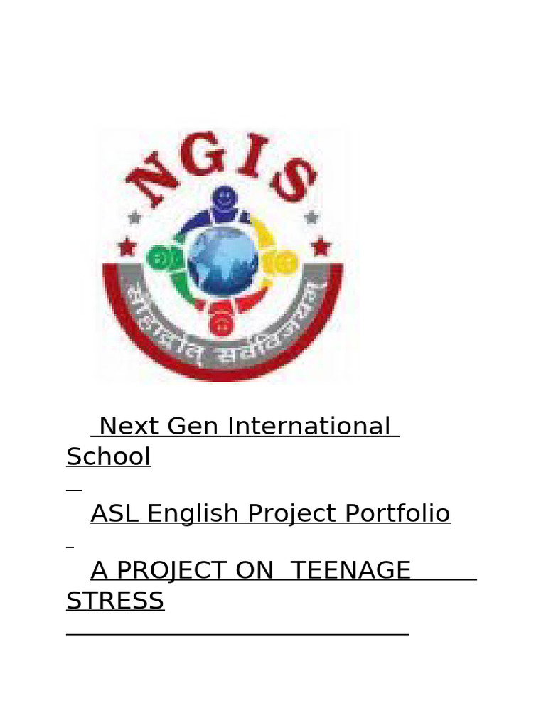 English Port Folio 1 PDF Adolescence Stress Biology 