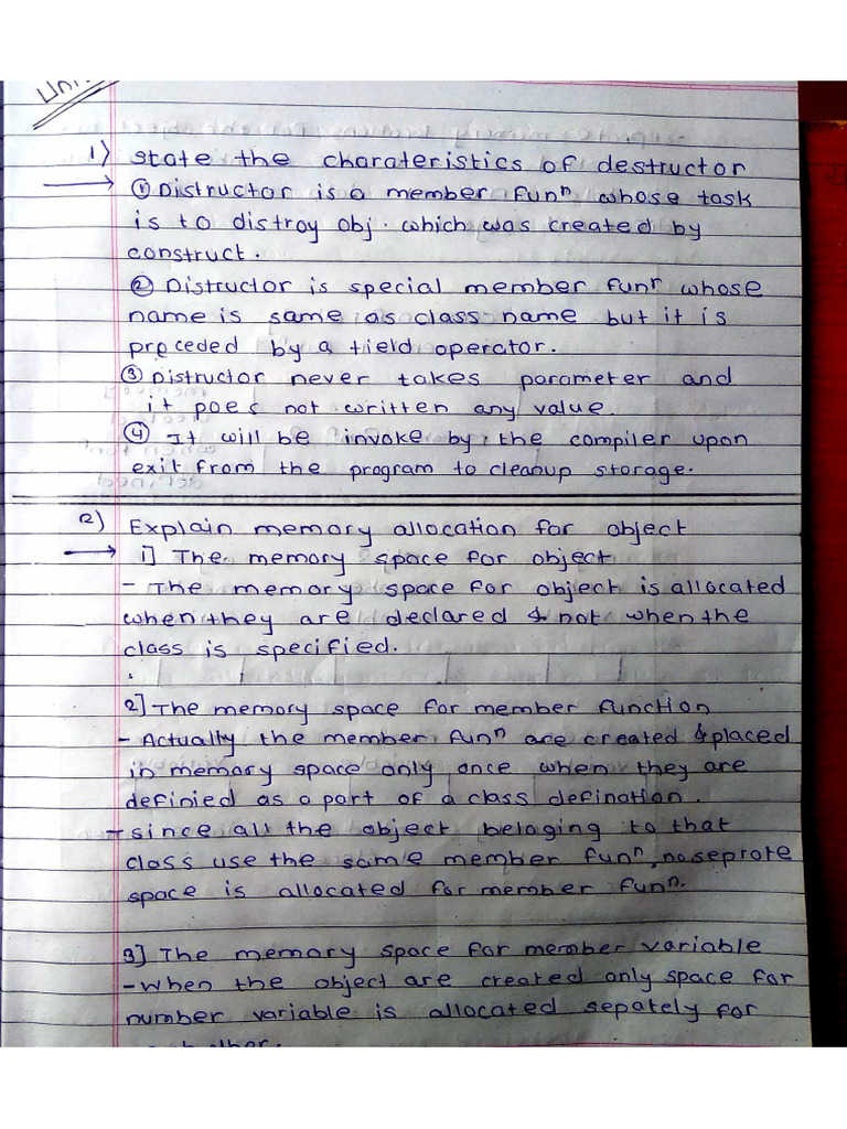 Oop Unit 2 Questions Bank Answer | PDF