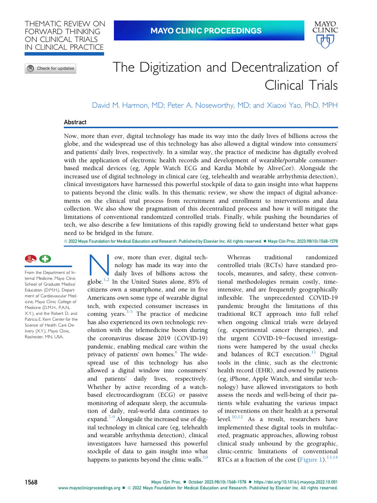 The Digitization and Decentralization of Clinical Trials 1710591399 ...