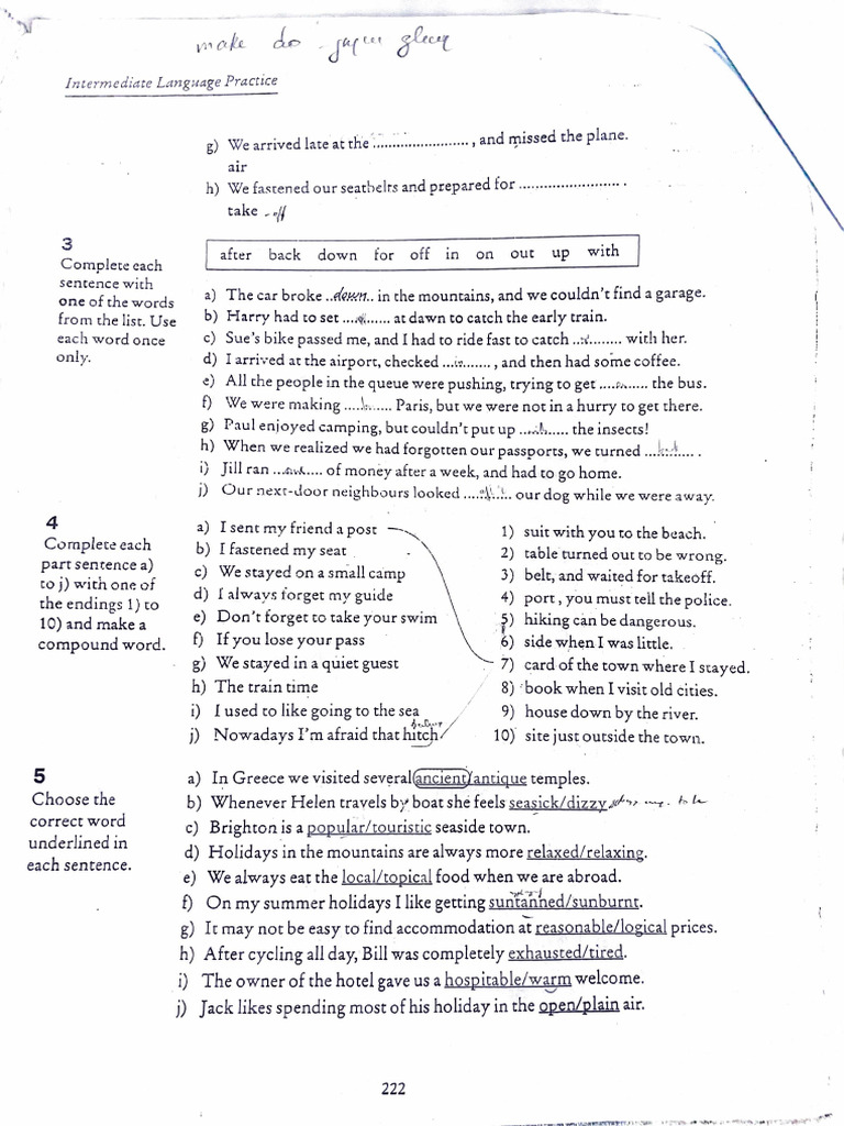 Intermediate Language Practice Exercises | PDF | Foods