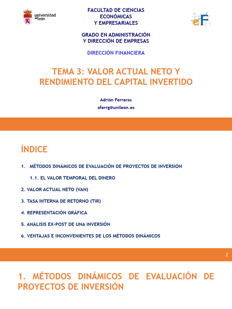 Valor Actual Neto y Tasa Interna de Retorno | PDF | Tasa interna de ...