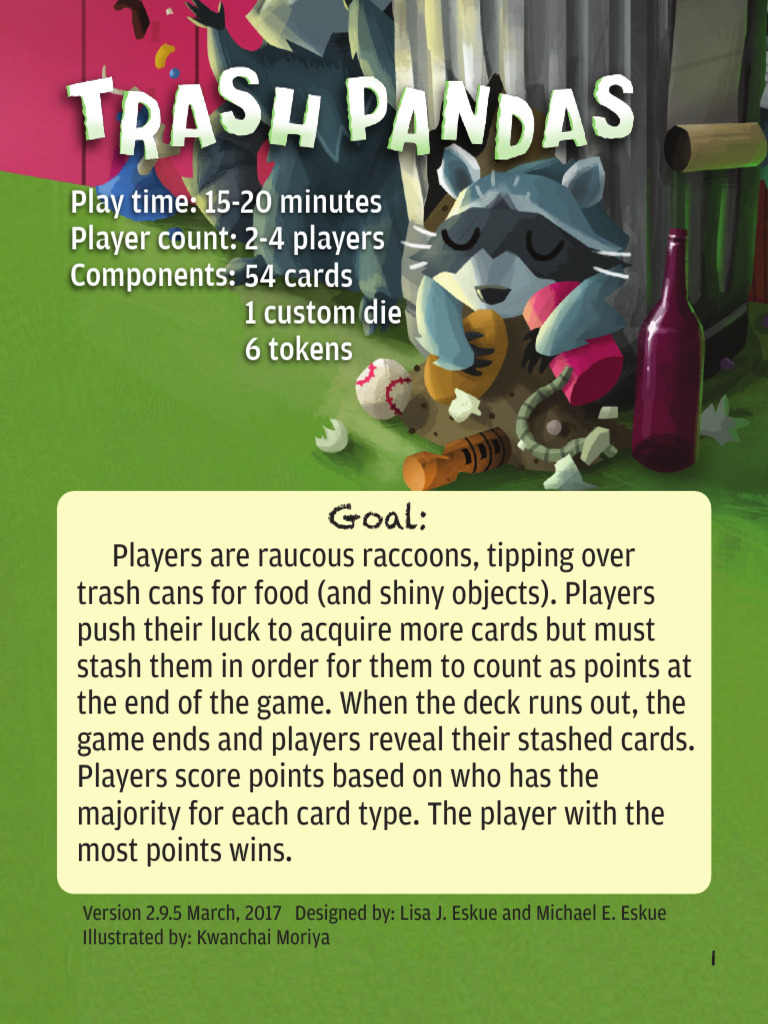 Trash Pandas Trash Pandas Rules Version 2 181453 | PDF