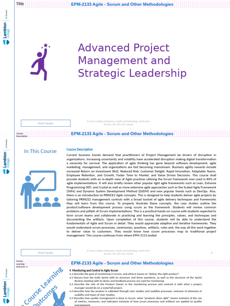 Agile Scrum Methodologies Course Overview | PDF | Agile Software ...