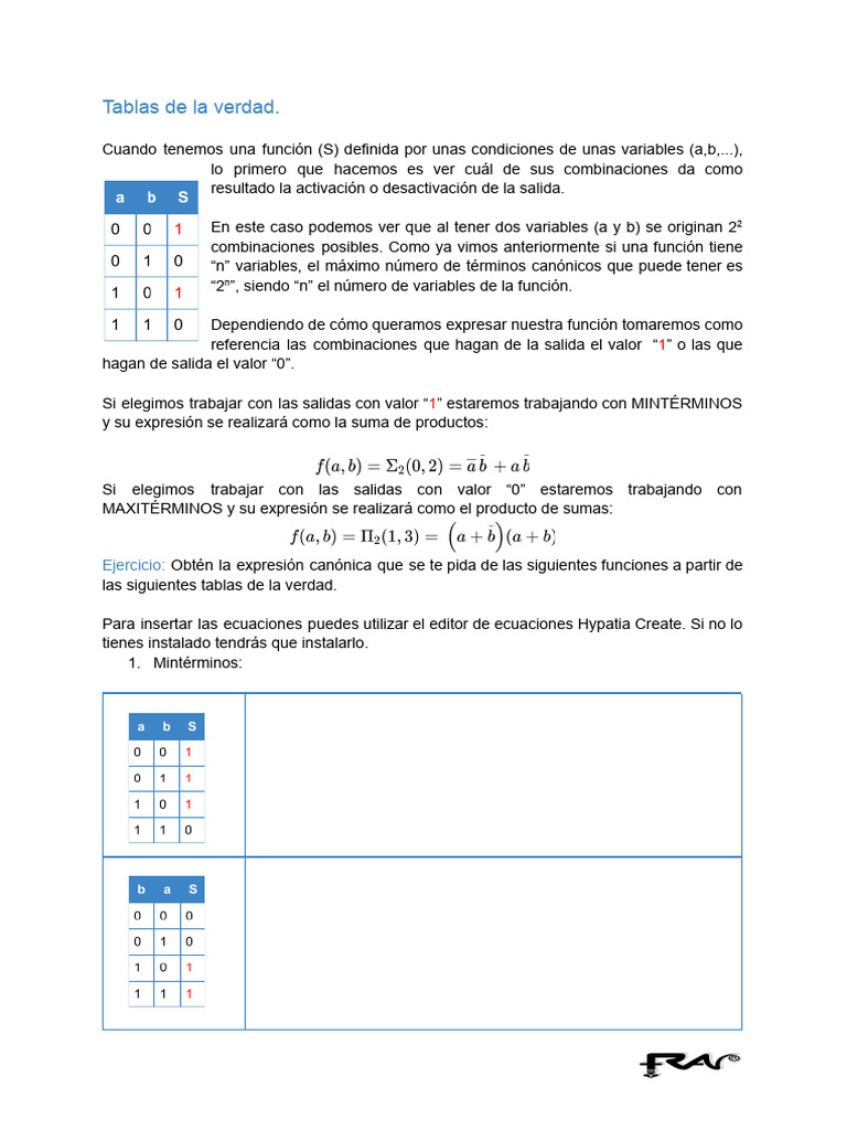 (Template) Tablas de La Verdad | PDF
