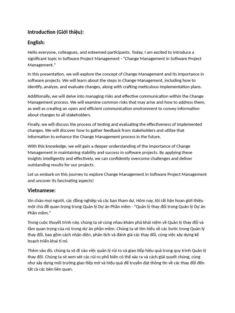 Change Management | PDF