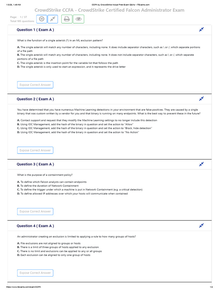 CrowdStrike CCFA Exam Questions Guide | PDF | Computer Science | Computing