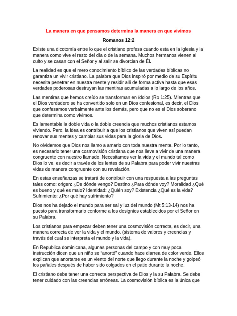 Renueva Tu Mente | PDF | Dios | Creencia religiosa y doctrina