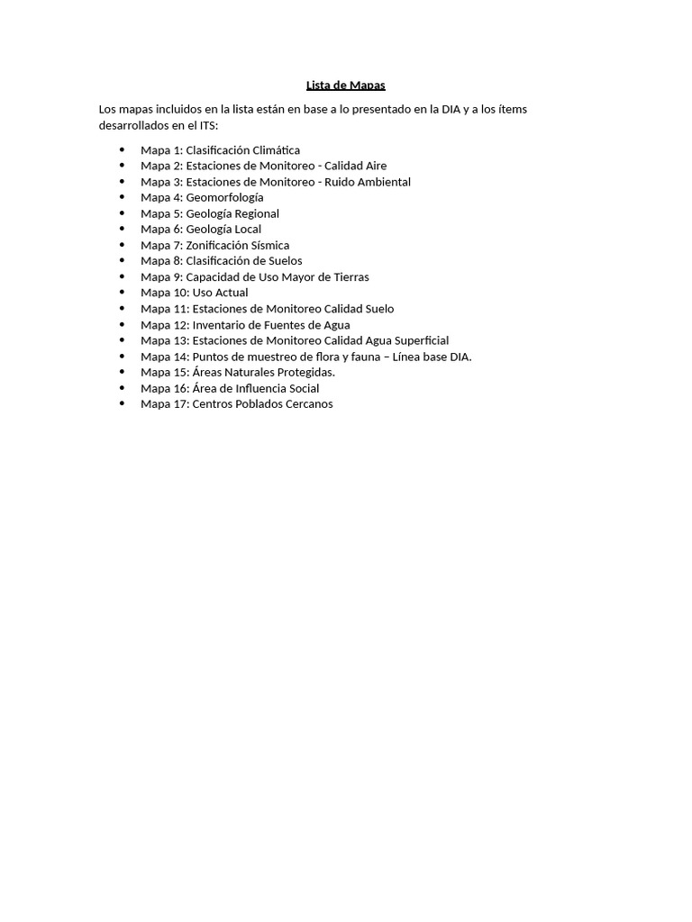 Lista de Mapas | PDF