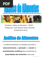 Aula1-Análise de Alimentos