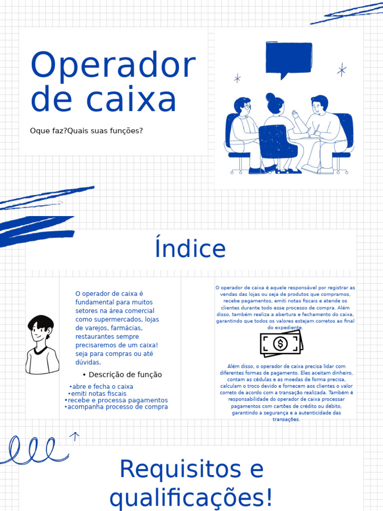 Funções e Salário do Operador de Caixa | PDF | Caixa | Cartão de crédito