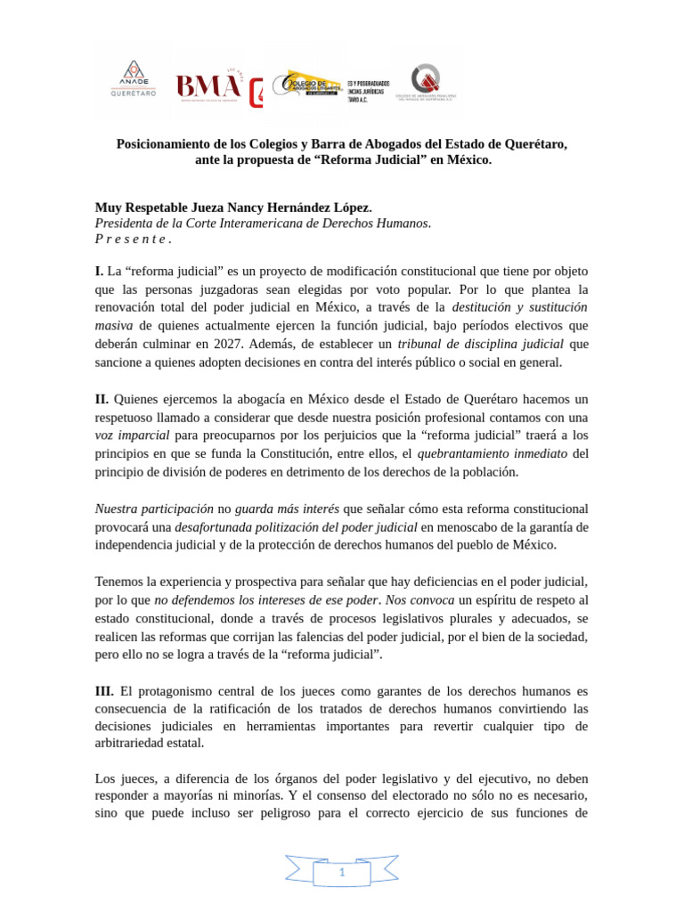 Impacto de la Reforma Judicial en Querétaro | PDF | Judicaturas | Juez