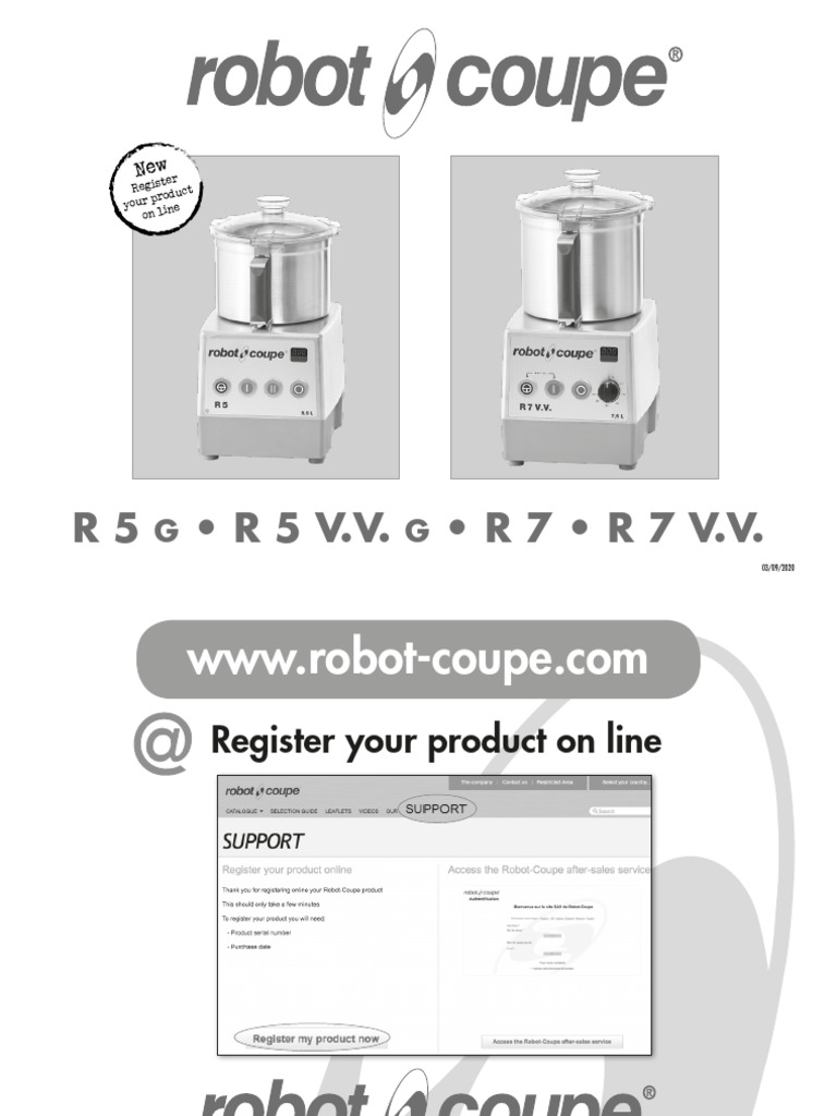 Robot Coupe R5 R7V.V User Manual | PDF | Alternating Current | Mains ...