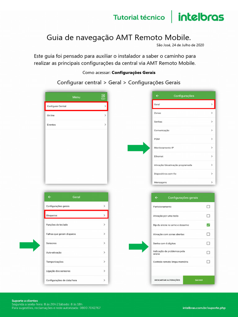 Guia AMT Remoto Mobile para Instaladores | PDF | Endereço de IP | Celulares