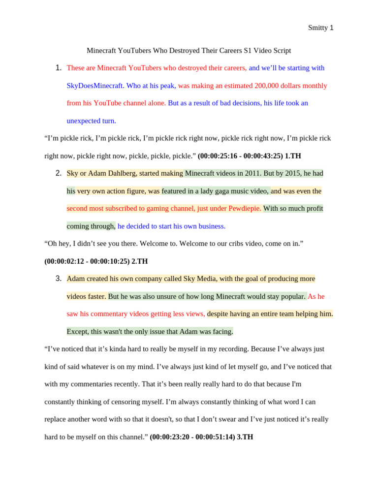 S1 Video Script | PDF