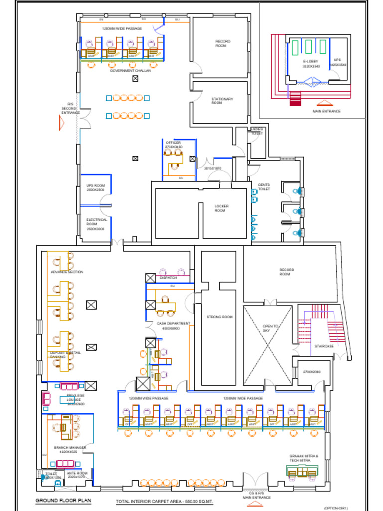 Proposed SBI Clock Tower Branch Layout | PDF