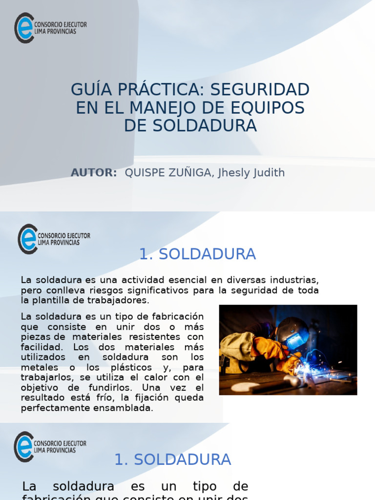 Seguridad en El Manejo de Equipos de Seguridad | PDF | Soldadura ...