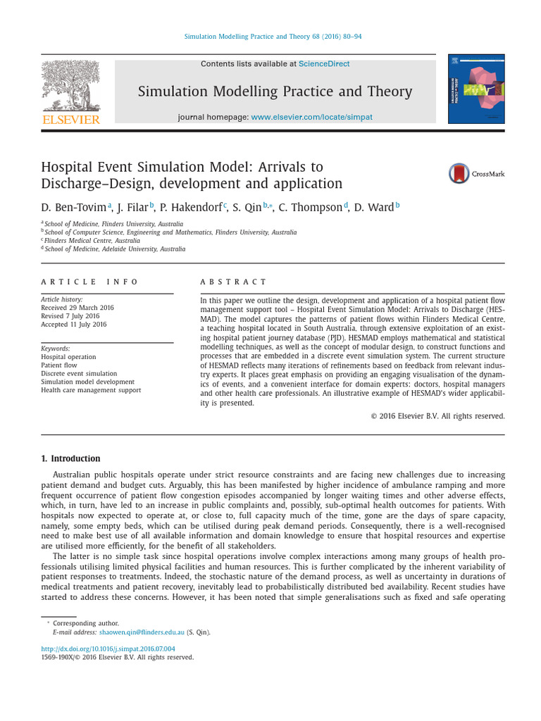 HESMAD SMTP paper | PDF | Emergency Department | Patient