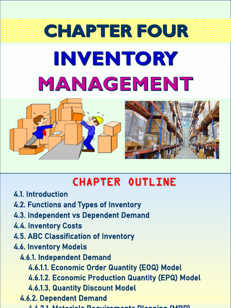 Chapter Four - Inventory Management - NM | PDF | Inventory | Business ...