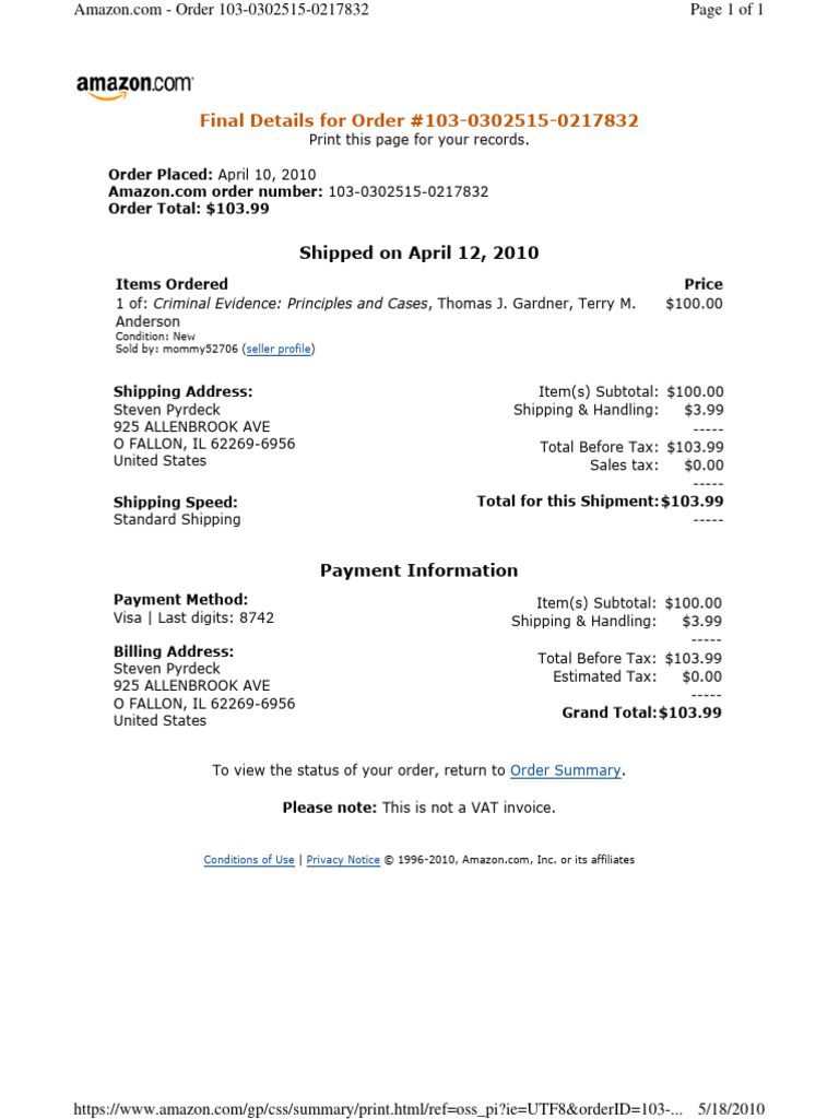 Criminal Evidence | PDF | Invoice | Payments