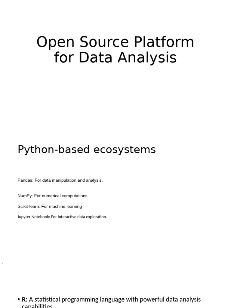Open Source Platform For Data Analysis | PDF