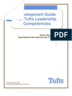 Development Guide For Tufts Leadership Competencies: Human Resource Organizational Development and Training