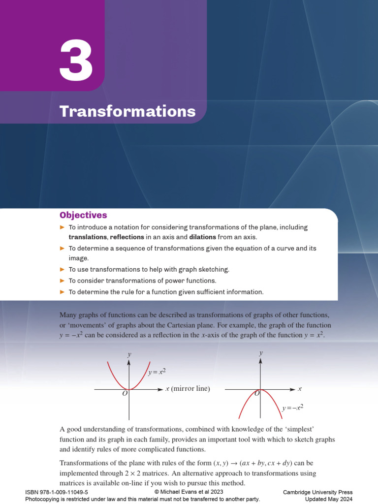 Transformations of Graphs Explained | PDF | Cartesian Coordinate System ...