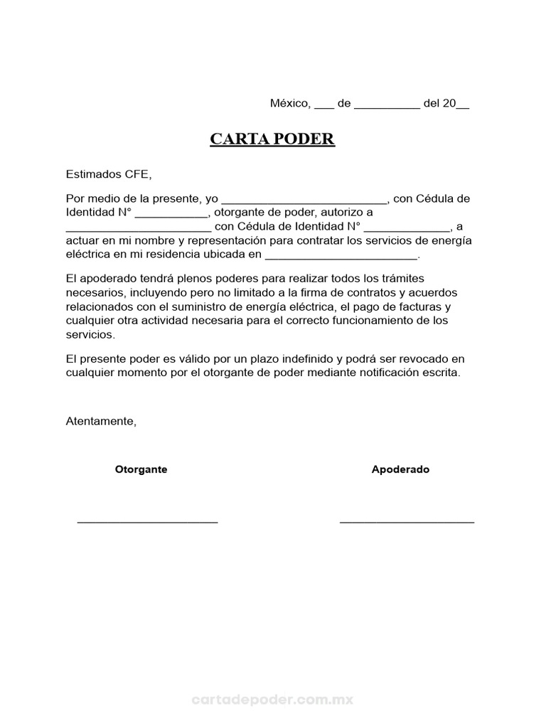 Carta Poder para Contrato de Luz - Docx - Carta-poder-para-contrato-De