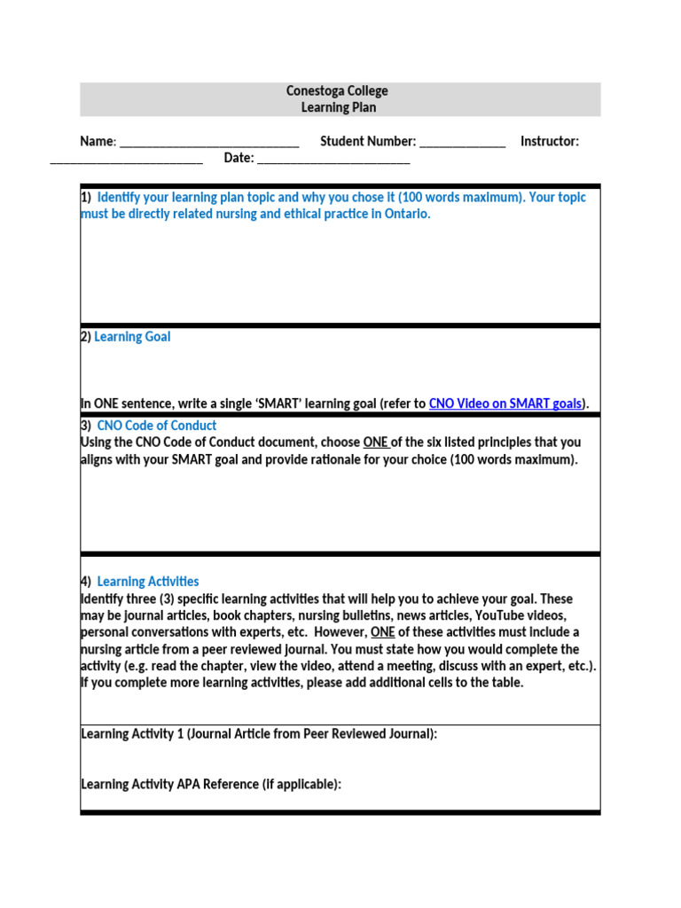 Nursing Ethics Learning Plan Pdf