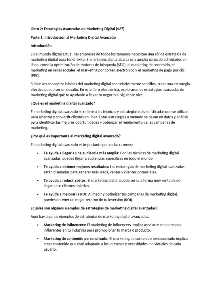 Estrategias Avanzadas de Marketing Digital | PDF | Publicidad digital ...